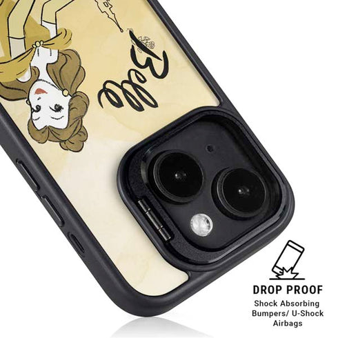 Disney Princess Belle Art iPhone 15 Kickstand Case